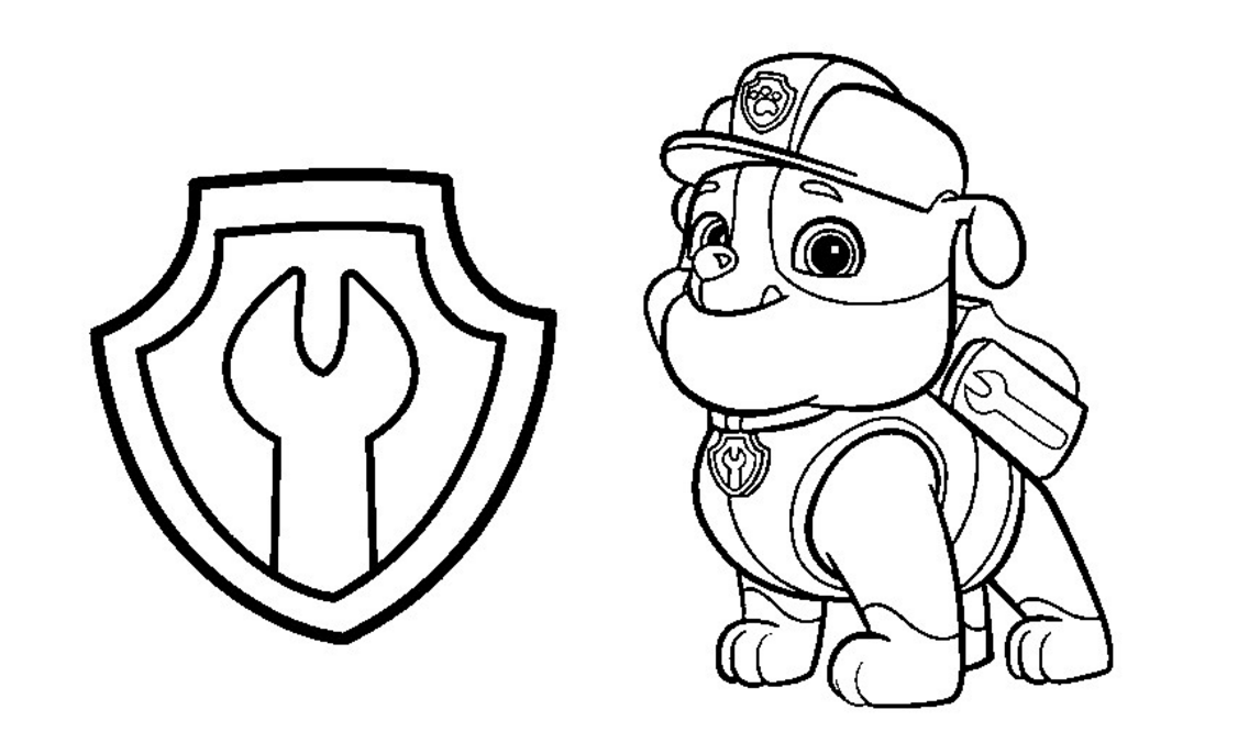 Plansa de colorat cu Paw Patrol 54 50